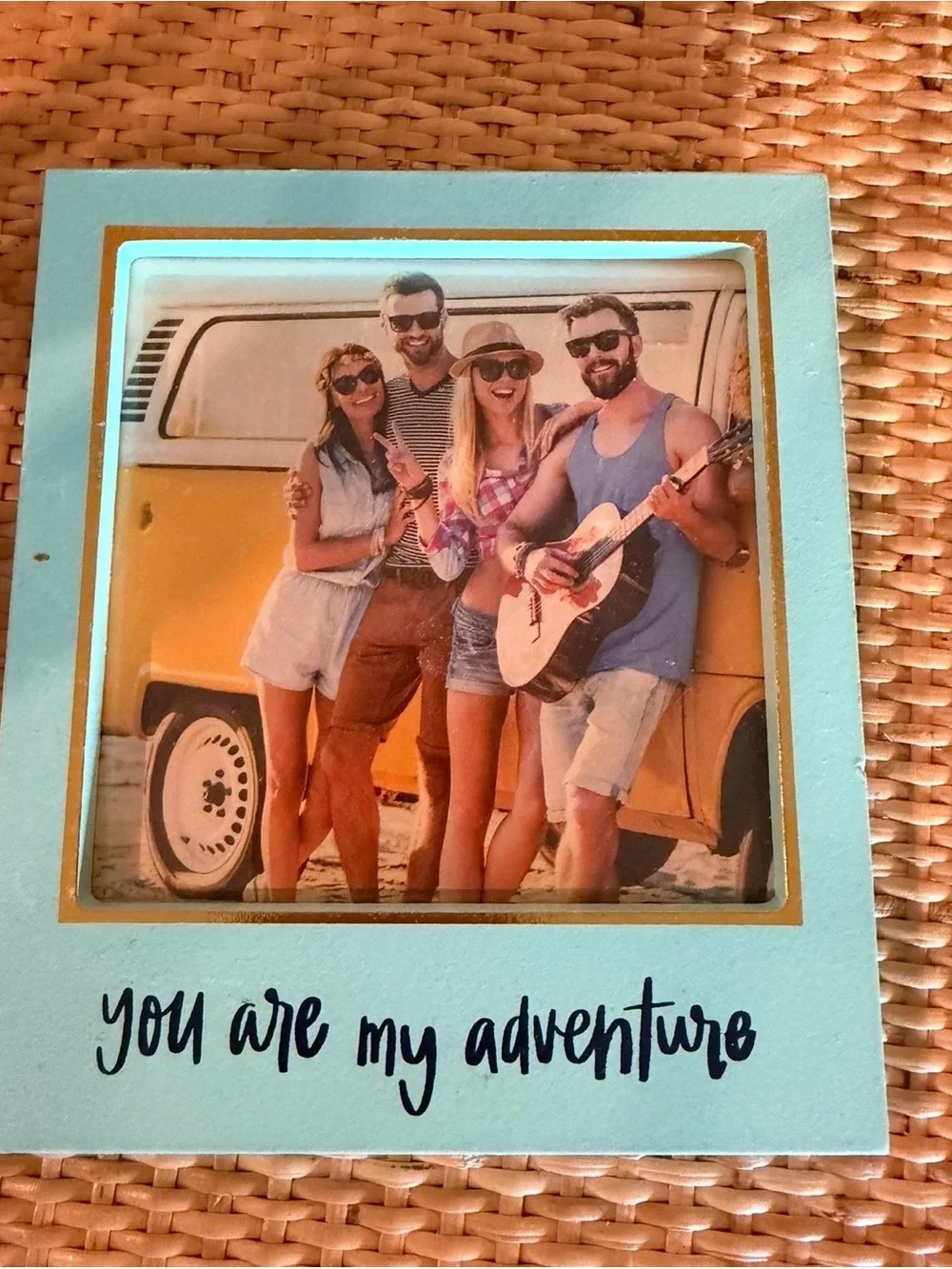 NESt horizon group USA light blue wood magnetic photo frame